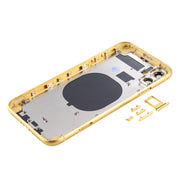 Back Housing Cover with SIM Card Tray & Side keys & Camera Lens for iPhone 11(Yellow)