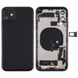 Battery Back Cover Assembly (with Side Keys & Power Button + Volume Button Flex Cable & Wireless Charging Module & Motor & Charging Port & Speaker Ringer Buzzer & Card Tray & Camera Lens Cover) for iPhone 11(Black) - Back Cover by PMC TechLife | Online Shopping South Africa | PMC TechLife