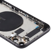 Battery Back Cover Assembly (with Side Keys & Power Button + Volume Button Flex Cable & Wireless Charging Module & Motor & Charging Port & Speaker Ringer Buzzer & Card Tray & Camera Lens Cover) for iPhone 11(Black)