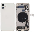 Battery Back Cover Assembly (with Side Keys & Power Button + Volume Button Flex Cable & Wireless Charging Module & Motor & Charging Port & Speaker Ringer Buzzer & Card Tray & Camera Lens Cover) for iPhone 11(White) - Back Cover by PMC TechLife | Online Shopping South Africa | PMC TechLife