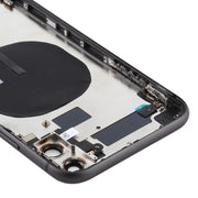 Battery Back Cover (with Side Keys & Card Tray & Power + Volume Flex Cable & Wireless Charging Module) for iPhone 11(Black)
