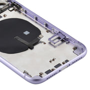 Battery Back Cover (with Side Keys & Card Tray & Power + Volume Flex Cable & Wireless Charging Module) for iPhone 11(Purple)
