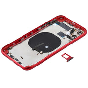 Battery Back Cover (with Side Keys & Card Tray & Power + Volume Flex Cable & Wireless Charging Module) for iPhone 11(Red)