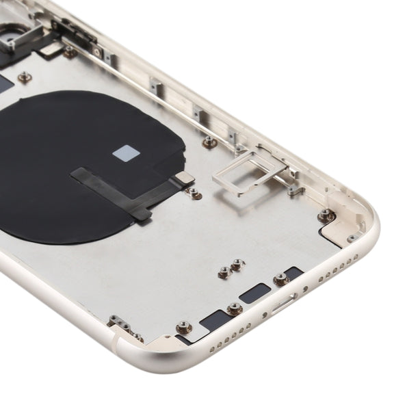 Battery Back Cover (with Side Keys & Card Tray & Power + Volume Flex Cable & Wireless Charging Module) for iPhone 11(White)