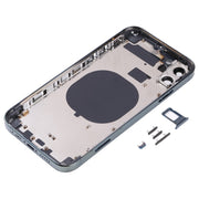 Electroplated Frame Back Housing Cover with Appearance Imitation of iP13 Pro for iPhone 11(Green)