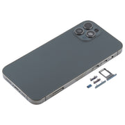 Back Housing Cover with SIM Card Tray & Side  Keys & Camera Lens for iPhone 12 Pro(Black)