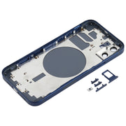 Back Housing Cover with SIM Card Tray & Side  Keys & Camera Lens for iPhone 12(Blue)