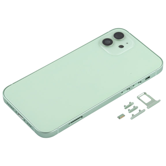 Back Housing Cover with SIM Card Tray & Side  Keys & Camera Lens for iPhone 12(Green)