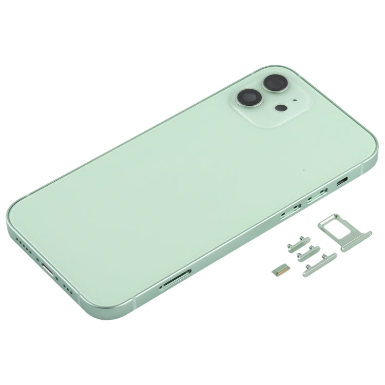 Back Housing Cover with SIM Card Tray & Side  Keys & Camera Lens for iPhone 12(Green)