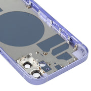 Back Housing Cover with SIM Card Tray & Side  Keys & Camera Lens for iPhone 12(Purple)