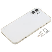 Back Housing Cover with SIM Card Tray & Side  Keys & Camera Lens for iPhone 12(White)