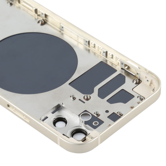 Back Housing Cover with SIM Card Tray & Side  Keys & Camera Lens for iPhone 12(White)