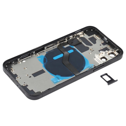 Battery Back Cover (with Side Keys & Card Tray & Power + Volume Flex Cable & Wireless Charging Module) for iPhone 12(Black) - Back Cover by PMC Jewellery | Online Shopping South Africa | PMC Jewellery | Buy Now Pay Later Mobicred
