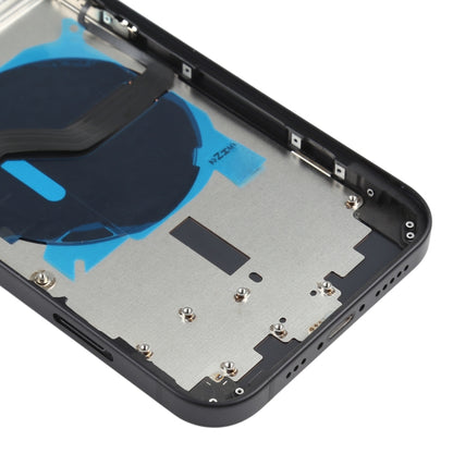 Battery Back Cover (with Side Keys & Card Tray & Power + Volume Flex Cable & Wireless Charging Module) for iPhone 12(Black) - Back Cover by PMC Jewellery | Online Shopping South Africa | PMC Jewellery | Buy Now Pay Later Mobicred