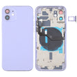 Battery Back Cover (with Side Keys & Card Tray & Power + Volume Flex Cable & Wireless Charging Module) for iPhone 12(Purple) - Back Cover by PMC TechLife | Online Shopping South Africa | PMC TechLife