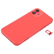 Battery Back Cover (with Side Keys & Card Tray & Power + Volume Flex Cable & Wireless Charging Module) for iPhone 12(Red)