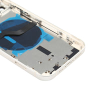 Battery Back Cover (with Side Keys & Card Tray & Power + Volume Flex Cable & Wireless Charging Module) for iPhone 12(White)
