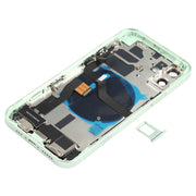 Battery Back Cover Assembly (with Side Keys & Speaker Ringer Buzzer & Motor & Camera Lens & Card Tray & Power Button + Volume Button + Charging Port & Wireless Charging Module) for iPhone 12(Green)