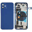 Battery Back Cover Assembly (with Side Keys & Speaker Ringer Buzzer & Motor & Camera Lens & Card Tray & Power Button + Volume Button + Charging Port & Wireless Charging Module) for iPhone 12(Blue) - Back Cover by PMC TechLife | Online Shopping South Africa | PMC TechLife