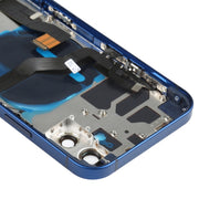 Battery Back Cover Assembly (with Side Keys & Speaker Ringer Buzzer & Motor & Camera Lens & Card Tray & Power Button + Volume Button + Charging Port & Wireless Charging Module) for iPhone 12(Blue)