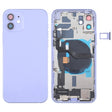 Battery Back Cover Assembly (with Side Keys & Speaker Ringer Buzzer & Motor & Camera Lens & Card Tray & Power Button + Volume Button + Charging Port & Wireless Charging Module) for iPhone 12(Purple) - Back Cover by PMC TechLife | Online Shopping South Africa | PMC TechLife