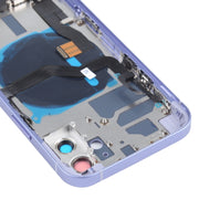 Battery Back Cover Assembly (with Side Keys & Speaker Ringer Buzzer & Motor & Camera Lens & Card Tray & Power Button + Volume Button + Charging Port & Wireless Charging Module) for iPhone 12(Purple)