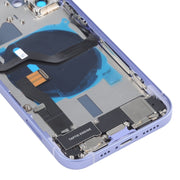 Battery Back Cover Assembly (with Side Keys & Speaker Ringer Buzzer & Motor & Camera Lens & Card Tray & Power Button + Volume Button + Charging Port & Wireless Charging Module) for iPhone 12(Purple)