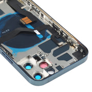 Battery Back Cover Assembly (with Side Keys & Speaker Ringer Buzzer & Motor & Camera Lens & Card Tray & Power Button + Volume Button + Charging Port & Wireless Charging Module) for iPhone 12 Pro(Blue)