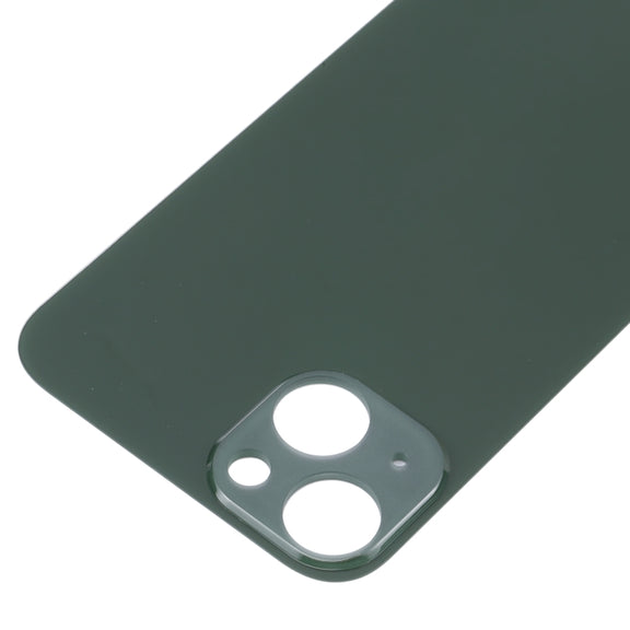 Easy Replacement Big Camera Hole Glass Back Battery Cover for iPhone 13(Green)