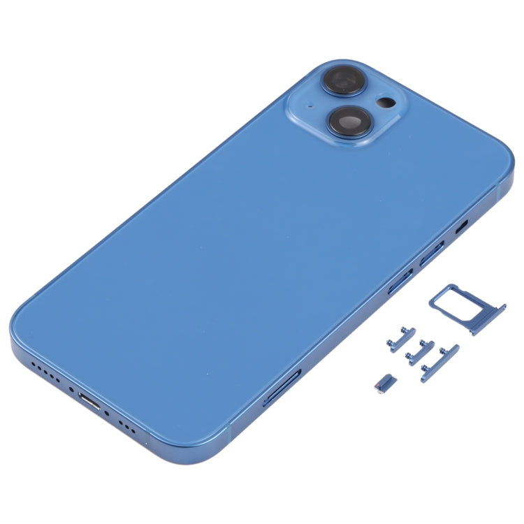 Back Housing Cover with SIM Card Tray & Side  Keys & Camera Lens for iPhone 13(Blue) - Back Cover by PMC TechLife | Online Shopping South Africa | PMC TechLife | Buy Now Pay Later Mobicred