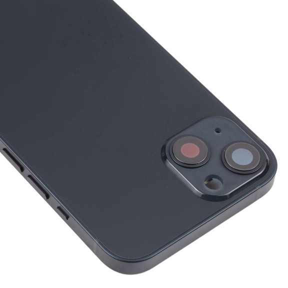For iPhone 13 Battery Back Cover with Side Keys & Card Tray & Power + Volume Flex Cable & Wireless Charging Module(Black)