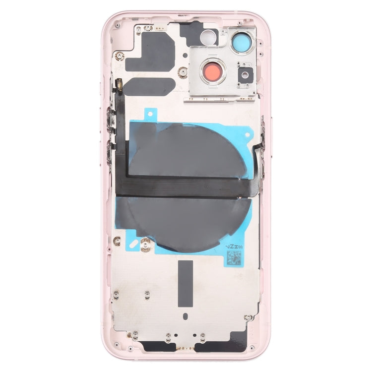 For iPhone 13 Battery Back Cover with Side Keys & Card Tray & Power + Volume Flex Cable & Wireless Charging Module(Pink) - Back Cover by PMC TechLife | Online Shopping South Africa | PMC TechLife | Buy Now Pay Later Mobicred