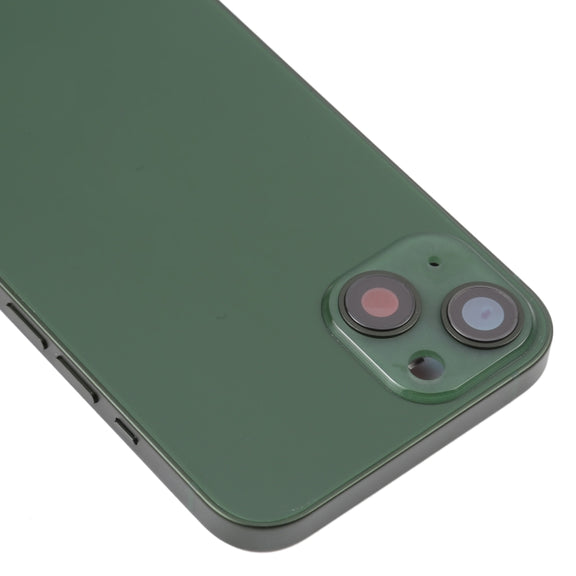 For iPhone 13 Battery Back Cover with Side Keys & Card Tray & Power + Volume Flex Cable & Wireless Charging Module(Green)
