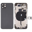 Battery Back Cover (with Side Keys & Card Tray & Power + Volume Flex Cable & Wireless Charging Module) for iPhone 11 Pro(Black) - Back Cover by PMC TechLife | Online Shopping South Africa | PMC TechLife