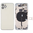 Battery Back Cover (with Side Keys & Card Tray & Power + Volume Flex Cable & Wireless Charging Module) for iPhone 11 Pro(Silver) - Back Cover by PMC TechLife | Online Shopping South Africa | PMC TechLife | Buy Now Pay Later Mobicred