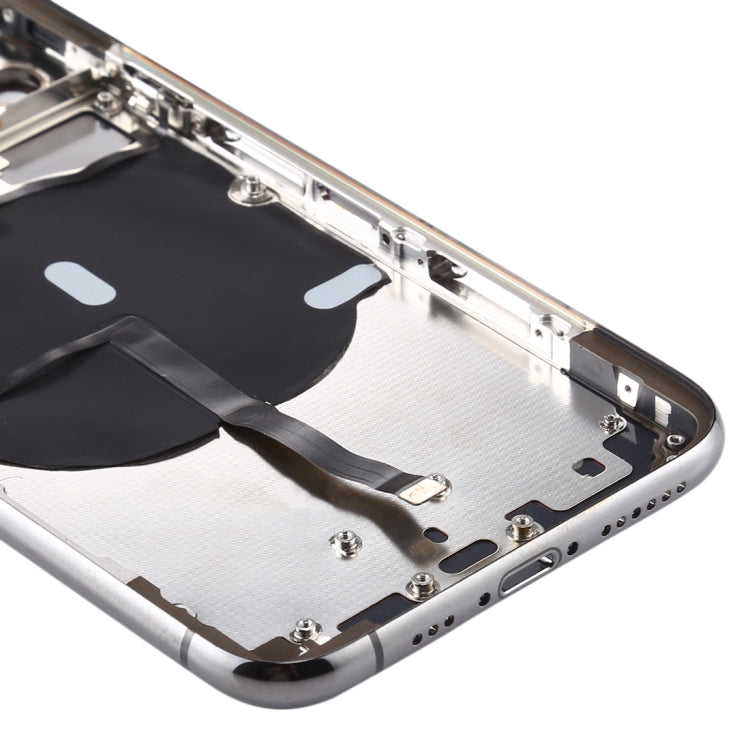Battery Back Cover (with Side Keys & Card Tray & Power + Volume Flex Cable & Wireless Charging Module) for iPhone 11 Pro Max(Black)