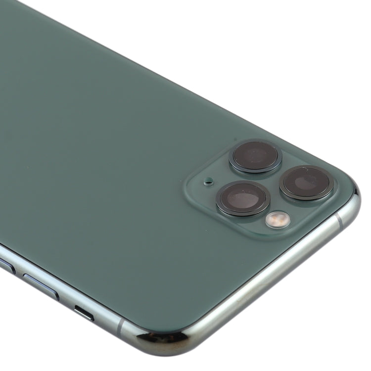 Battery Back Cover (with Side Keys & Card Tray & Power + Volume Flex Cable & Wireless Charging Module) for iPhone 11 Pro Max(Green)