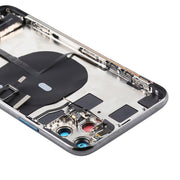 Battery Back Cover Assembly (with Side Keys & Power Button + Volume Button Flex Cable & Wireless Charging Module & Motor & Charging Port & Speaker Ringer Buzzer & Card Tray & Camera Lens Cover) for iPhone 11 Pro(Green)