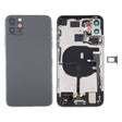 Battery Back Cover Assembly (with Side Keys & Power Button + Volume Button Flex Cable & Wireless Charging Module & Motor & Charging Port & Speaker Ringer Buzzer & Card Tray & Camera Lens Cover) for iPhone 11 Pro(Grey) - free shipping - PMC TechLife - Order now!