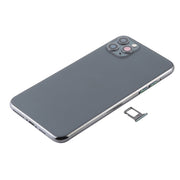 Battery Back Cover Assembly (with Side Keys & Power Button + Volume Button Flex Cable & Wireless Charging Module & Motor & Charging Port & Speaker Ringer Buzzer & Card Tray & Camera Lens Cover) for iPhone 11 Pro(Grey)