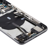 Battery Back Cover Assembly (with Side Keys & Power Button + Volume Button Flex Cable & Wireless Charging Module & Motor & Charging Port & Speaker Ringer Buzzer & Card Tray & Camera Lens Cover) for iPhone 11 Pro(Grey)