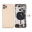 Battery Back Cover Assembly (with Side Keys & Power Button + Volume Button Flex Cable & Wireless Charging Module & Motor & Charging Port & Speaker Ringer Buzzer & Card Tray & Camera Lens Cover) for iPhone 11 Pro(Gold) - Back Cover by PMC TechLife | Online Shopping South Africa | PMC TechLife