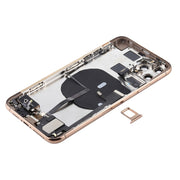 Battery Back Cover Assembly (with Side Keys & Power Button + Volume Button Flex Cable & Wireless Charging Module & Motor & Charging Port & Speaker Ringer Buzzer & Card Tray & Camera Lens Cover) for iPhone 11 Pro(Gold)