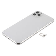 Battery Back Cover Assembly (with Side Keys & Power Button + Volume Button Flex Cable & Wireless Charging Module & Motor & Charging Port & Speaker Ringer Buzzer & Card Tray & Camera Lens Cover) for iPhone 11 Pro(Silver)