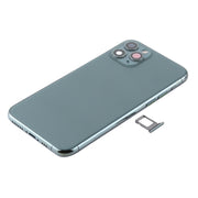 Battery Back Cover Assembly (with Side Keys & Power Button + Volume Button Flex Cable & Wireless Charging Module & Motor & Charging Port & Speaker Ringer Buzzer & Card Tray & Camera Lens Cover) for iPhone 11 Pro Max(Green)