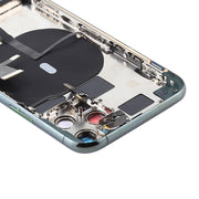 Battery Back Cover Assembly (with Side Keys & Power Button + Volume Button Flex Cable & Wireless Charging Module & Motor & Charging Port & Speaker Ringer Buzzer & Card Tray & Camera Lens Cover) for iPhone 11 Pro Max(Green)