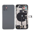 Battery Back Cover Assembly (with Side Keys & Power Button + Volume Button Flex Cable & Wireless Charging Module & Motor & Charging Port & Speaker Ringer Buzzer & Card Tray & Camera Lens Cover) for iPhone 11 Pro Max(Grey) - Back Cover by PMC TechLife | Online Shopping South Africa | PMC TechLife