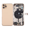 Battery Back Cover Assembly (with Side Keys & Power Button + Volume Button Flex Cable & Wireless Charging Module & Motor & Charging Port & Speaker Ringer Buzzer & Card Tray & Camera Lens Cover) for iPhone 11 Pro Max(Gold) - Back Cover by PMC TechLife | Online Shopping South Africa | PMC TechLife