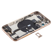 Battery Back Cover Assembly (with Side Keys & Power Button + Volume Button Flex Cable & Wireless Charging Module & Motor & Charging Port & Speaker Ringer Buzzer & Card Tray & Camera Lens Cover) for iPhone 11 Pro Max(Gold)