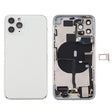 Battery Back Cover Assembly (with Side Keys & Power Button + Volume Button Flex Cable & Wireless Charging Module & Motor & Charging Port & Speaker Ringer Buzzer & Card Tray & Camera Lens Cover) for iPhone 11 Pro Max(Silver) - Back Cover by PMC TechLife | Online Shopping South Africa | PMC TechLife